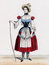 "Lacy's Dramatic Costumes" by T. H. Lacy (1865) hand colored engravings